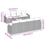 vidaXL Ensemble de canapés de jardin 9 pièces avec coussins beige en rotin synthétique