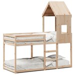 vidaXL Lit superposé avec toit 80x200 cm bois de pin massif
