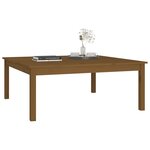 vidaXL Table basse Marron miel 100x100x40 cm Bois massif de pin