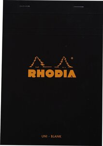 Bloc BLACK N°16 14,8x21cm 80F agrafées 80g Uni RHODIA