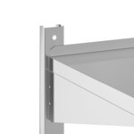 vidaXL Étagère murale à 2 niveaux 75x30x60 cm argenté acier inoxydable