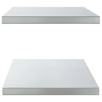 vidaXL Étagères murales 2 Pièces 100x40x3 cm argenté acier inoxydable
