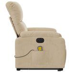 vidaXL Fauteuil inclinable de massage électrique crème
