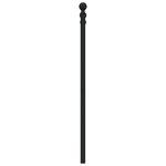 vidaXL Tête de lit métal noir 150 cm