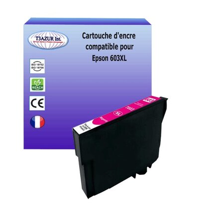 Cartouche compatible avec  epson 603 xl magenta pour epson workforce wf-2850dwf wf-2870dwf wf2835-dwf