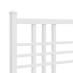 vidaXL Cadre de lit métal avec tête de lit/pied de lit blanc 150x200cm