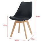 Lot de 4 chaises de salle à manger similicuir hêtre noir 03_0006765