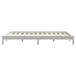 vidaXL Cadre de lit sans matelas blanc 140x190 cm bois de pin massif