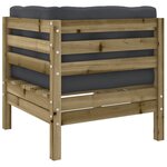 vidaXL Salon de jardin 5 Pièces avec coussins bois de pin imprégné