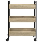 vidaXL Chariot de cuisine chêne sonoma 50x30x70 cm bois d'ingénierie