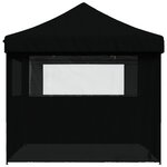 vidaXL Tente de réception pliable escamotable 4 parois latérales noir