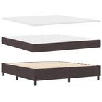 vidaXL Lit à sommier avec matelas marron foncé super king en tissu