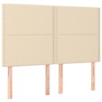 vidaXL Cadre de lit avec tête de lit Crème 140x200 cm Tissu