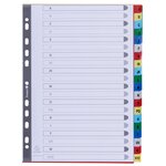 Intercalaires Imprimés Alphabétiques Pp Couleurs 12/100 Az - A4 - Couleurs Assorties - X 20 - Exacompta
