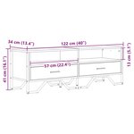 vidaXL Meuble TV chêne sonoma 122x34x41 cm bois d'ingénierie