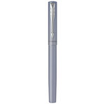 PARKER VECTOR XL Stylo roller  laque bleu-argent métallisée sur laiton  recharge noire pointe fine  Coffret cadeau