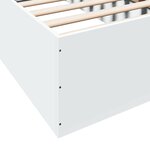 vidaXL Cadre de lit blanc 90x190 cm bois d'ingénierie