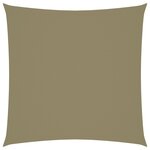 vidaXL Voile de parasol tissu oxford carré 4x4 m beige