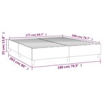 vidaXL Cadre de lit Bleu 180 x 200 cm Tissu
