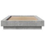 vidaXL Cadre de lit avec lumières LED gris béton 90x190 cm