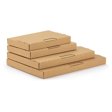 Boîte postale extra-plate carton brune avec fermeture adhésive 35x25x2 5 cm (lot de 50)