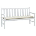 vidaXL Coussin de banc de jardin crème mélangé 150x50x7 cm tissu