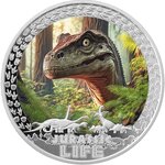 Pièce de monnaie en Argent 20 Dollars g 62.2 (2 oz) Millésime 2025 Jurassic Life VELOCIRAPTOR