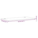vidaXL Dessus de bureau 110x55x2 5 cm bois massif de hêtre