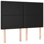 vidaXL Cadre de lit avec tête de lit Noir 140x200 cm Similicuir