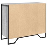 vidaXL Buffet sonoma gris 91x35 5x74 5 cm bois d'ingénierie