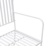 vidaXL Banc Blanc Métal 103 5 x 51 5 x 90 cm Durable Banc d'extérieur