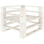 vidaXL Salon de jardin palette 6 Pièces Bois Blanc