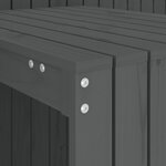 vidaXL Set de balcon 2 places gris bois de pin massif