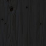 vidaXL Cadre de lit Noir Bois massif 140x190 cm