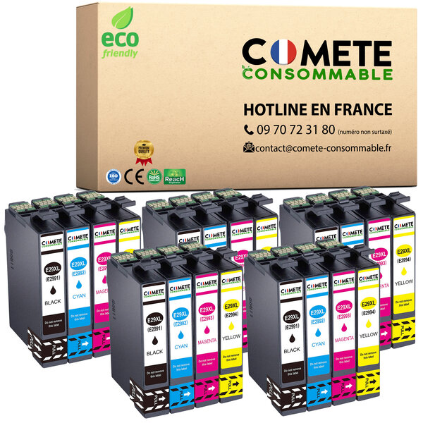 Cartouche 29XL Pack de 20 Compatibles  Comete, Entreprise Française