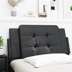 vidaXL Coussin de tête de lit noir 100 cm similicuir