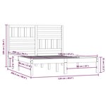 vidaXL Cadre de lit Blanc Bois de pin massif 120x200 cm