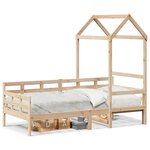 vidaXL Lit de jour avec toit 90x190 cm bois de pin massif