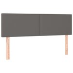 vidaXL Sommier à lattes de lit avec matelas Gris 140x200 cm Similicuir