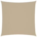 vidaXL Voile de parasol tissu oxford carré 5x5 m beige