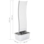 vidaXL Fontaine de jardin avec pompe Acier inoxydable 130 cm Courbé