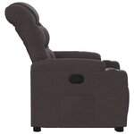 vidaXL Fauteuil inclinable marron foncé tissu