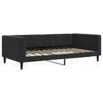 vidaXL Lit de jour avec lit gigogne et matelas noir 100x200 cm velours