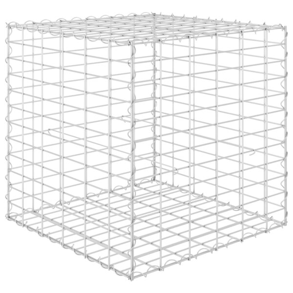 vidaXL Lit surélevé cube à gabion Fil d'acier 60x60x60 cm