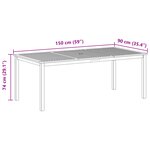 Ensemble de Salle à Manger de Jardin vidaXL 7 Pièces Beige Poly Rattan Acacia