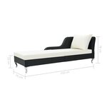 vidaXL Chaise longue avec coussin Résine tressée Noir