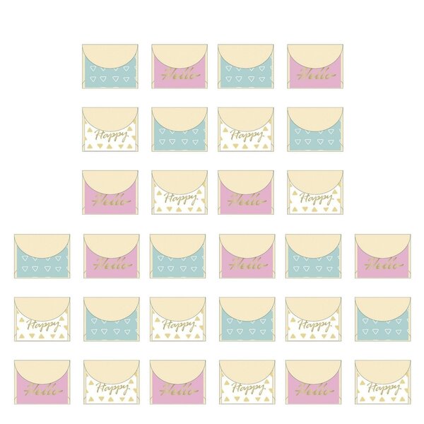 5 mini enveloppes 5 x 4 cm - Happy
