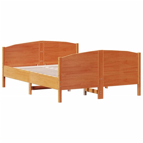 vidaXL Cadre de lit sans matelas cire marron 120x200cm bois pin massif