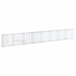 vidaXL Panier gabion avec couvercle 800x50x100 cm fer galvanisé