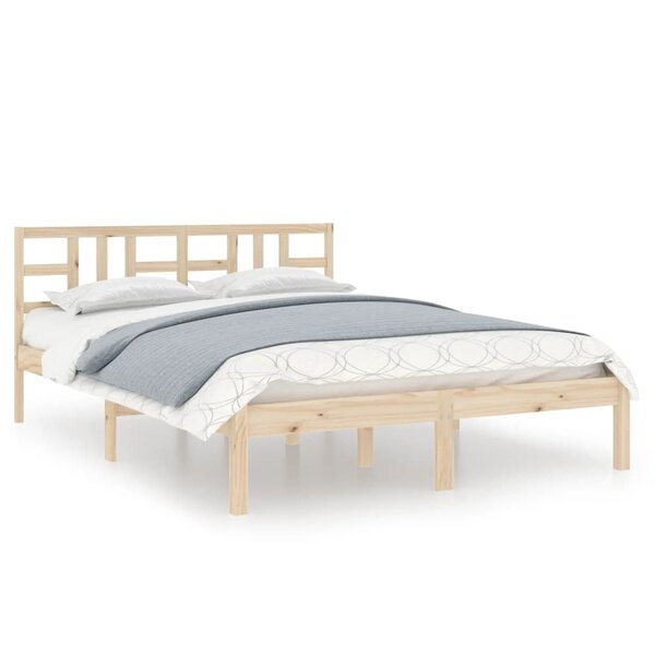 vidaXL Cadre de lit Bois massif 140x200 cm